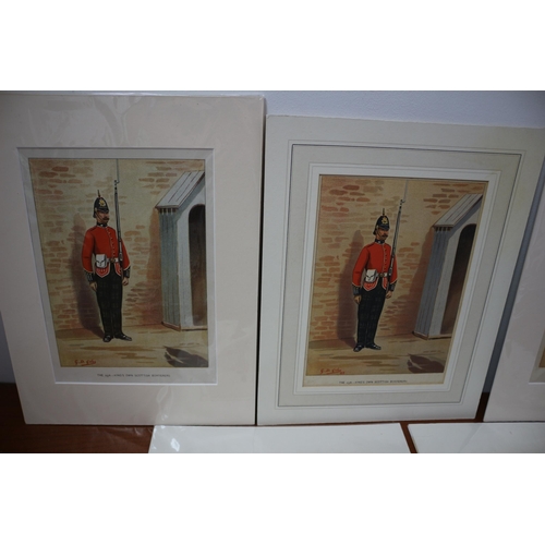 359 - 5 x Original G.D. Giles Military Prints with Boarding