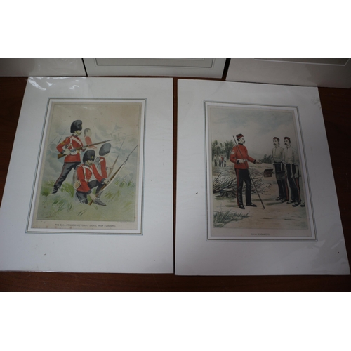 359 - 5 x Original G.D. Giles Military Prints with Boarding