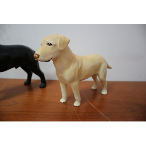 368 - 2 x Sylvac Labradors - 16cm & 12cm