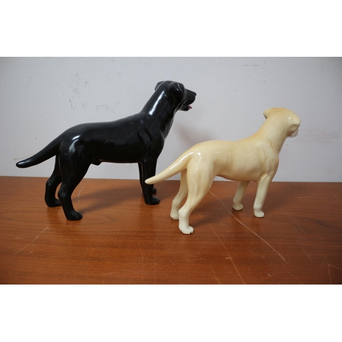 368 - 2 x Sylvac Labradors - 16cm & 12cm