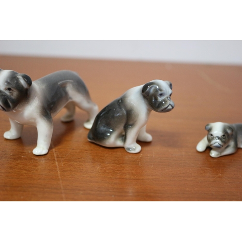 377 - Set of 3 Small China Bulldogs