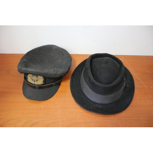 378 - 2 Vintage Hats - One Military