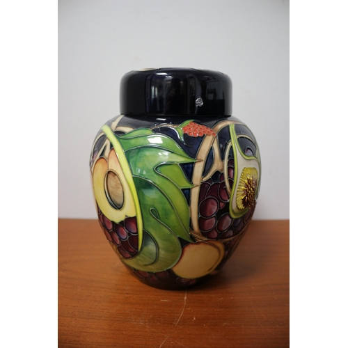 421 - Moorcroft ' Queens Choice' Large Ginger Jar - 21cm Tall x 16.5cm Dia - 1st Quality - 2000 - Marked t... 