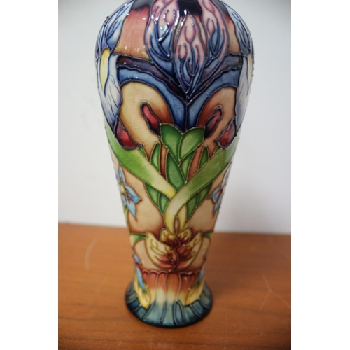 426 - Moorcroft 'Gentian' Design Vase - Limited Edition - 100/300 - 1st Quality - 21cm tall - Signed and D... 