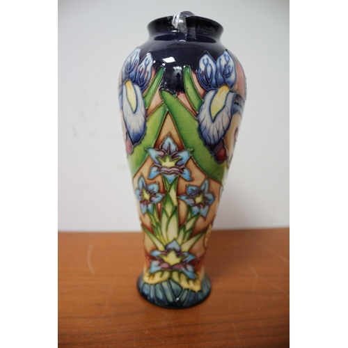 426 - Moorcroft 'Gentian' Design Vase - Limited Edition - 100/300 - 1st Quality - 21cm tall - Signed and D... 