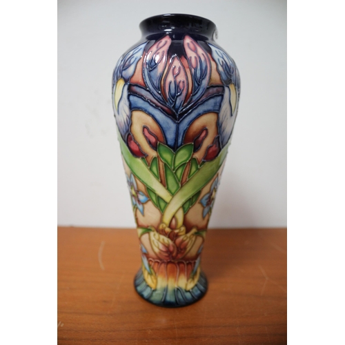 426 - Moorcroft 'Gentian' Design Vase - Limited Edition - 100/300 - 1st Quality - 21cm tall - Signed and D... 