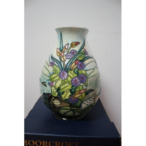 427 - Moorcroft 'Island' Design Vase - 20cm Tall - 1st Quality - Signed WM, 98 and Stamped MDS on Base - B... 