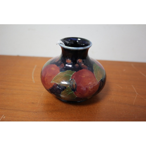 432 - Moorcroft ' Pomegranate' Small Vase - 8cm Dia x 7cm Tall - 1st Quality - Signed in Green on Base