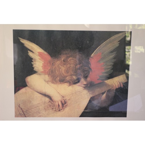 490 - Rosso Fiorentino Print - Angel with Lute - Framed and Glazed - 78 x 58cm