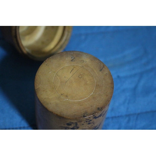 516 - 19th Century Mauchline Ware Turned Pot with Lid