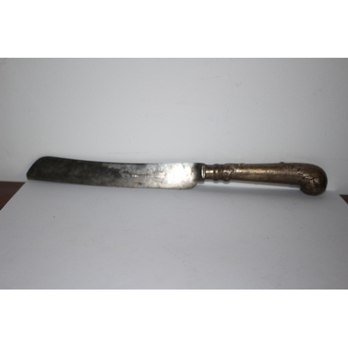 560 - Antique Silver Hallmarked Handled Bread Knife with Sheffield Blade - Total Weight 99.9g