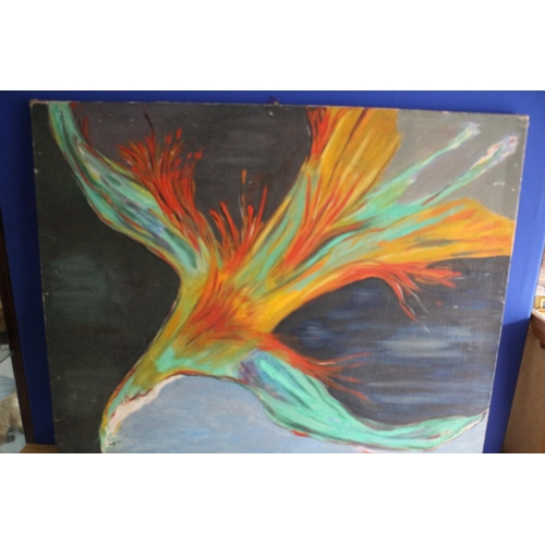 569 - Oil on Canvas Painting - The Fire Bird
100cm x 82cm