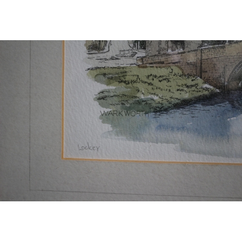 38 - Limited Edition 20/450, Signed Lockey of 
 Warkworth - 39 x 34cm