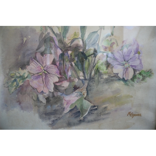 41 - Mallow Watercolour, 1982, 41 x 51 cm