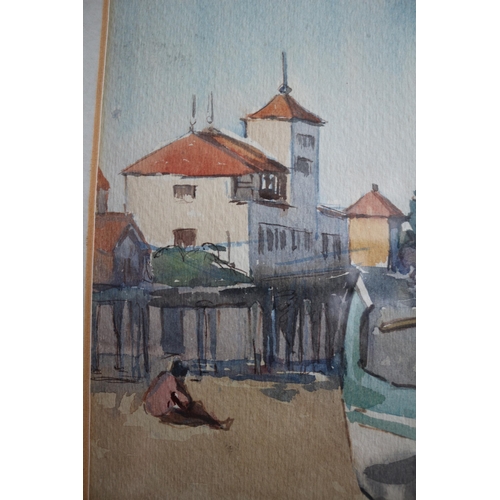 56 - Calafel Spain, H.C Thomas, Watercolour, 43 x 51 cm