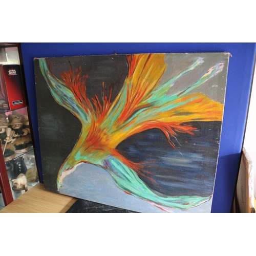 588 - Oil on Canvas Painting - The Fire Bird
100cm x 82cm