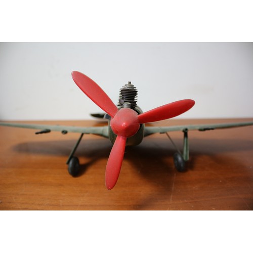 2 - Keil Kraft Control Line Model Hurricane with Engine - 49.5cm Wingspan