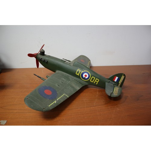 2 - Keil Kraft Control Line Model Hurricane with Engine - 49.5cm Wingspan