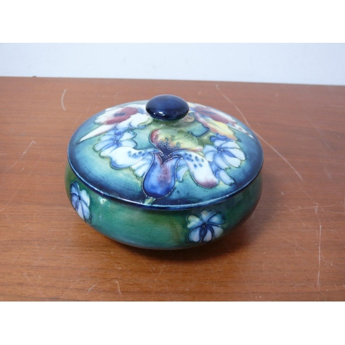 6 - Moorcroft Lidded Pot, 15cm Diameter. Signed to Base