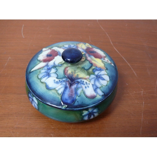 6 - Moorcroft Lidded Pot, 15cm Diameter. Signed to Base