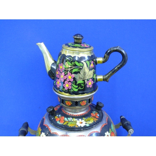 9 - Electric Hand Painted Samovar / Urn, 45cm