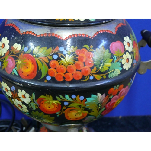 9 - Electric Hand Painted Samovar / Urn, 45cm