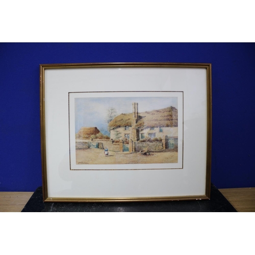 21 - Signed Watercolour of Thatched Cottage, Signed J A Clarkson, 42 x 34 cm