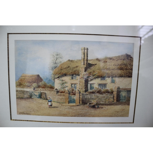 21 - Signed Watercolour of Thatched Cottage, Signed J A Clarkson, 42 x 34 cm