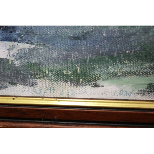 22 - Oil on Canvas of a Stormy Sea, Signed, 1914/1974, 65 x 51 cm