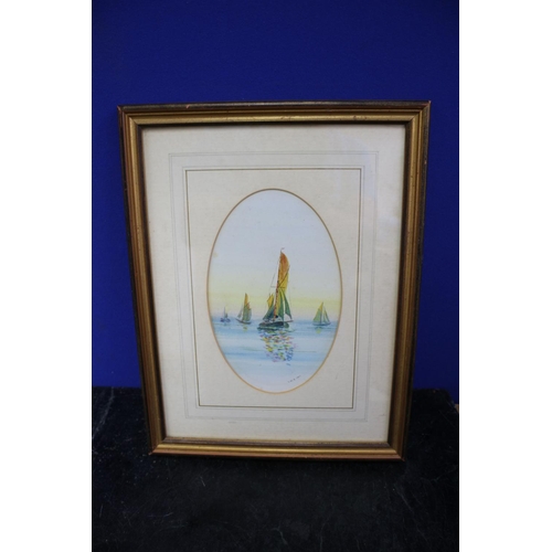 33 - Watercolour of a Ship, Signed CWB 1943, 36 x 28cm