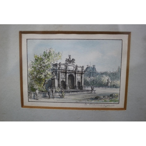 39 - Watercolour of Marble Arch, Signed, 19 x 16.5cm