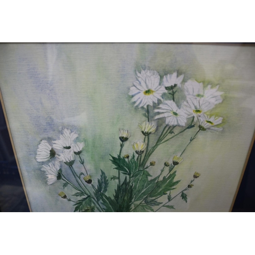 45 - Watercolour of flowers, signed A.Aldubald 2001, 45 x 55 cm