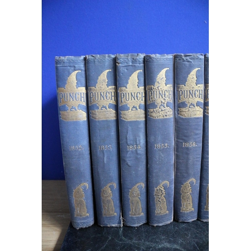 111 - 10 Punch books 1852 - 1860, 1923 and others. No 1857