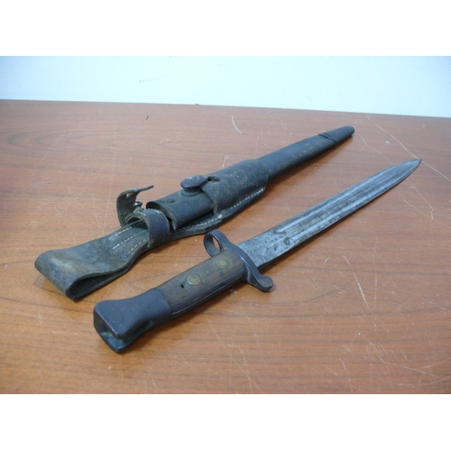 263 - Early Version Lee Enfield Bayonet in Sheath, 44cm