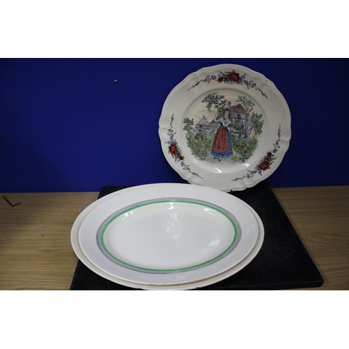 298 - Royal Venton Ware Oval Plates, Largest is 45cm, Obernai Large Decorative Plate