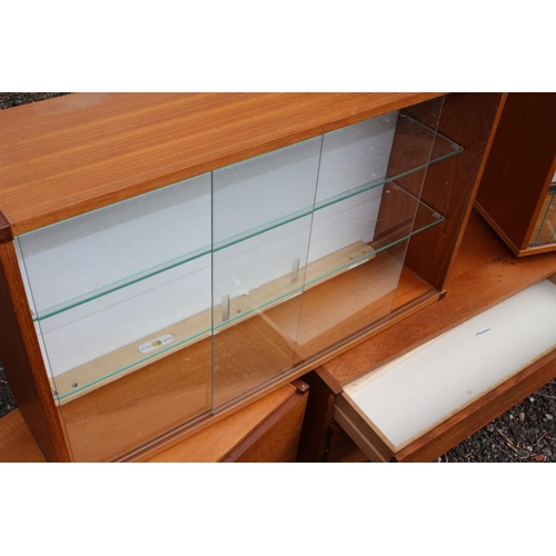 304 - Selection of Beaver & Tapley SL Mid Century Wall Units including Display Units and Pull Down Drinks ... 