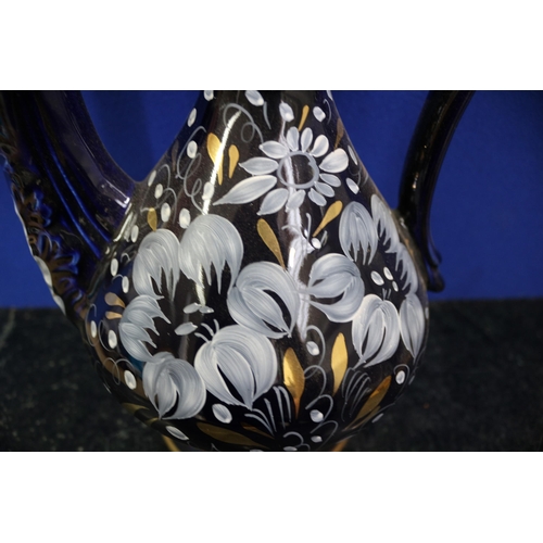 311 - Hand Painted Turkish Lidded Pitcher Jug / Wine Pitcher / Hot Water Pitcher, 50cm Tall