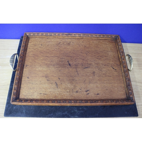 314 - Vintage WW1 Hand Made Tray from St. Dunstans Home For Blind Ex-Soldiers and Sailors, 49cm Handle to ... 