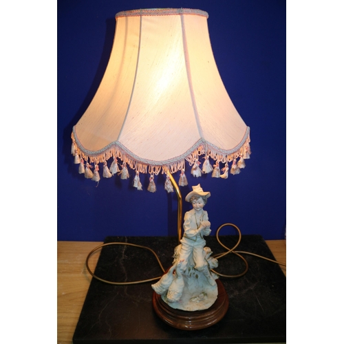 337 - Signed Capodimonte Style Lamp