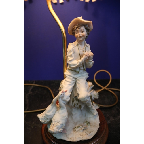 337 - Signed Capodimonte Style Lamp