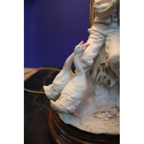 337 - Signed Capodimonte Style Lamp