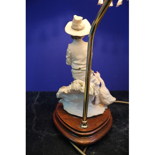 337 - Signed Capodimonte Style Lamp