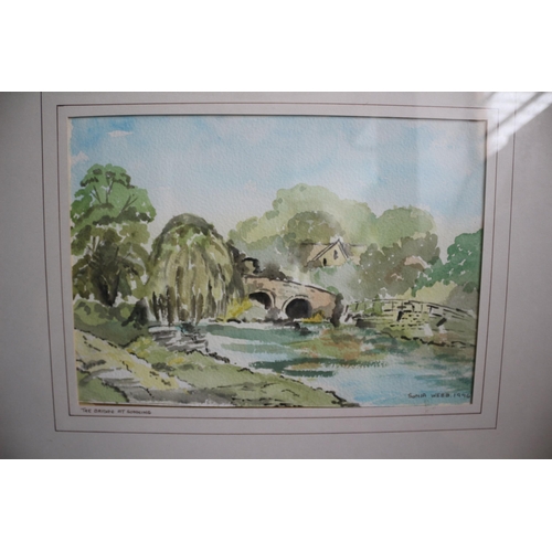 366 - Bridge At Sonning, 1996, Sonia Web, Watercolour, 54 x 44 cm