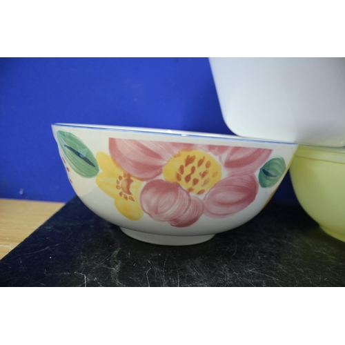 380 - 3 Large Bowls, Pyrex, Fenton & Johnson Bros