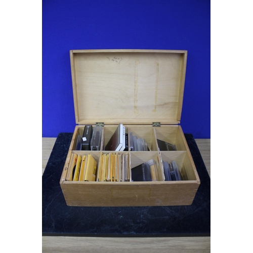 381 - Wooden Box containing Photography Items