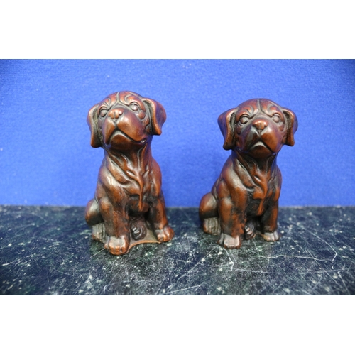 393 - Pair of Priory Casting Dogs, 8.5cm Tall