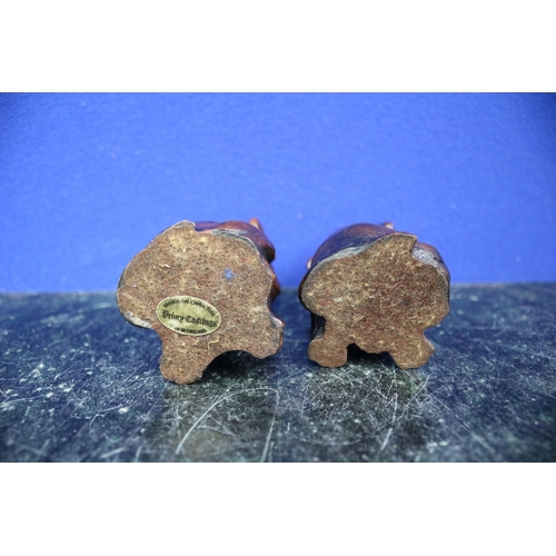 393 - Pair of Priory Casting Dogs, 8.5cm Tall