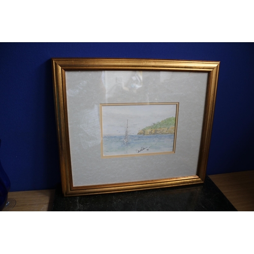 400 - Watercolour of Seaview, Signed 98, 45 x 38cm