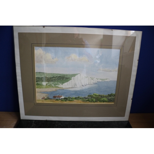 403 - Watercolour of Seaview by Jot, Frame is Loose, 50 x 40cm