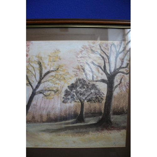 407 - Pastel of Trees and Woodland , 61.5 x 42.5cm